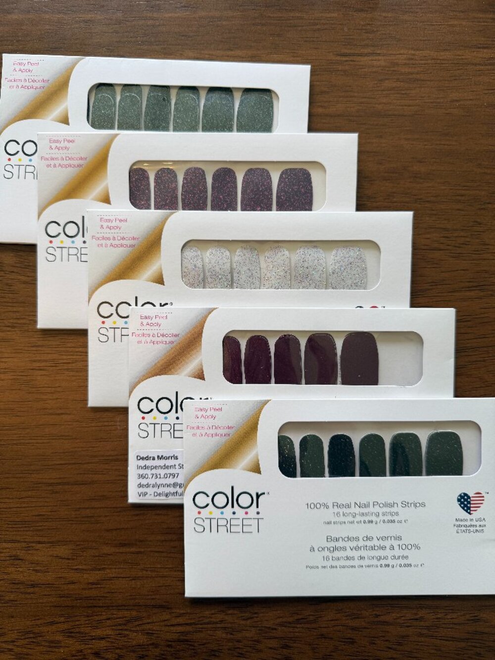 🔥 Color Street Nail Strips Lot of 5 New York Minute Scandi Gaelic Greenery